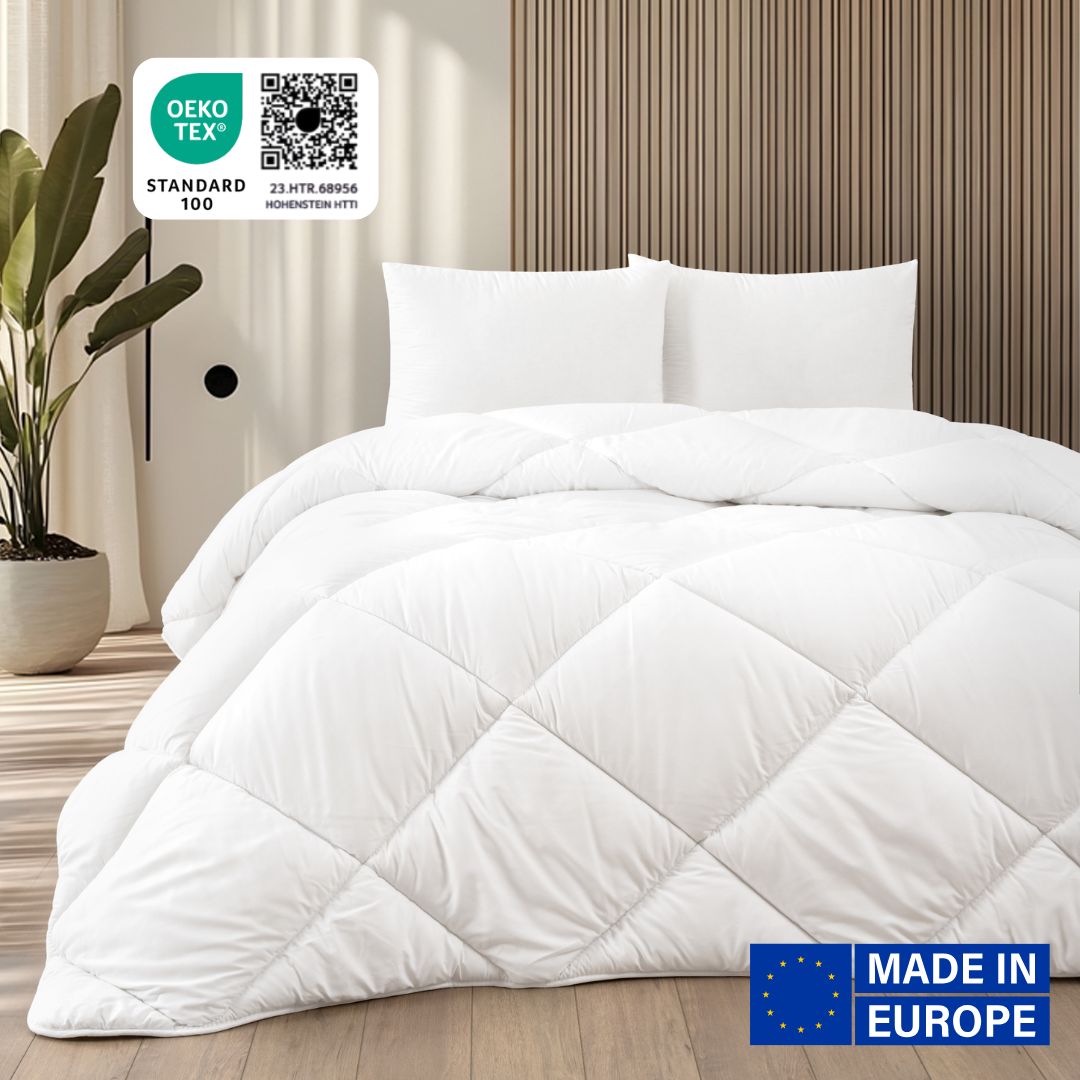 Premium Steppdecke – 4-Jahreszeiten, Doppelseitig, Hypoallergen