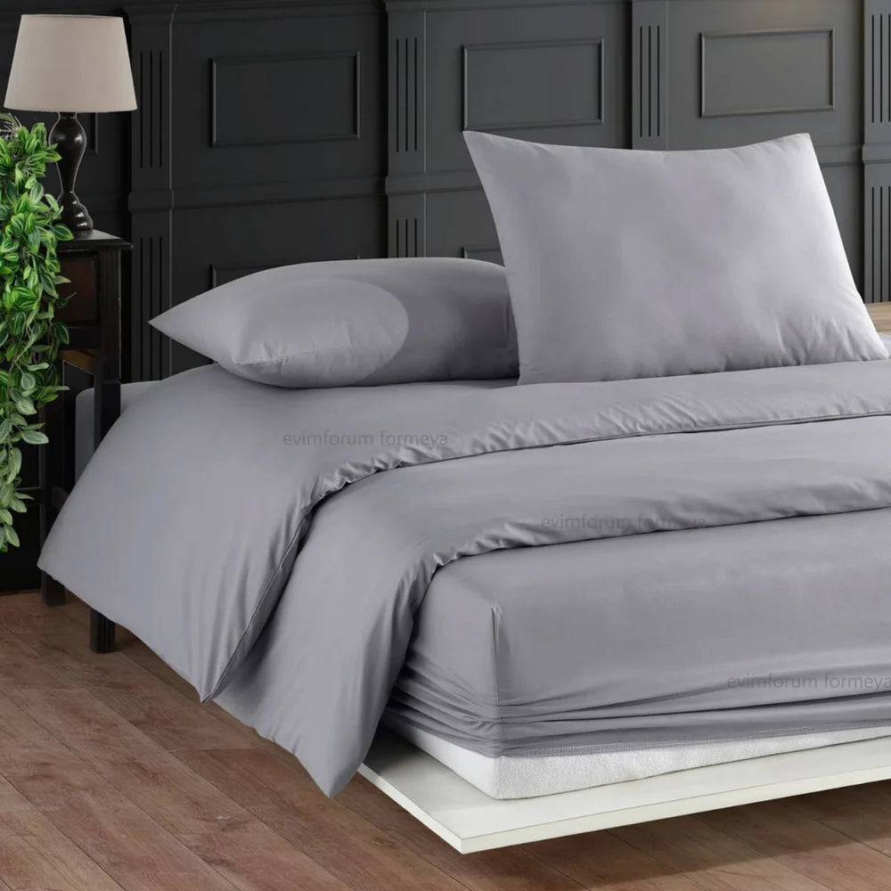 Premium Bettwäsche Set aus 100% Baumwolle Renforcé (Naturfaser) & Kissenbezug